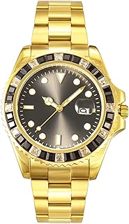 Montre à quartz classique icediamond pour homme de 44 mm en acier inoxydable