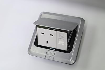 Boîtier de prise de sol escamotable admore 250 v, couleur argent - prise