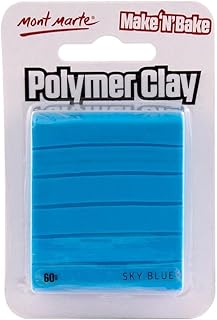 Pâte polymère monte marte mm de make 'n bake - bleu ciel