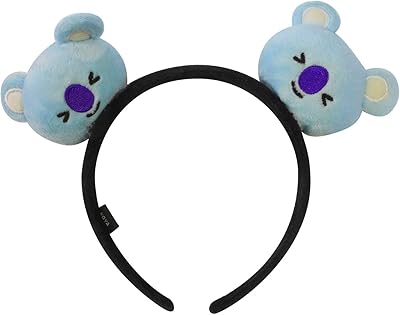Bandeau brodé en peluche 3d concept one pour femme par line friends bt21