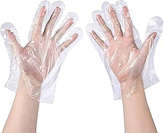 Gants en plastique polyéthylène biodégradables falcon (polyéthylène) - transparent (1 paquet x 100