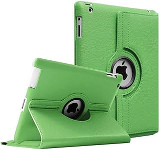 Étui detuosi pour ipad 2 3 4 étui de protection en cuir rotatif