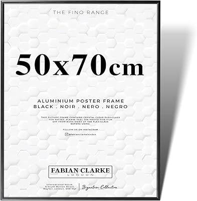 Cadre photo en aluminium de taille 50 x 70, grand cadre photo fin