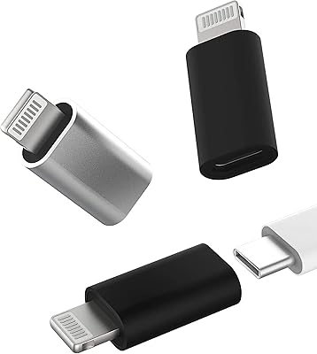 Adaptateur elonsee usb c femelle vers lightning mâle, prise iphone mâle vers usb