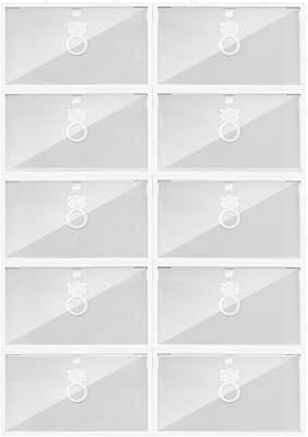 Boîte de rangement en plastique transparent empilable beauty en plastique transparent pour la maison