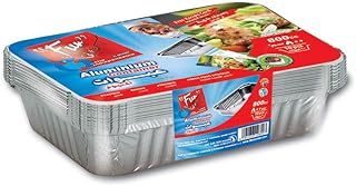 Récipient alimentaire rectangulaire jetable en aluminium adapté aux repas que vous emportez
