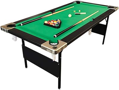 Table de billard pliable de 6 pieds en tissu vert pour les sports