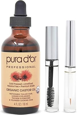 Huile de ricin pura d'or (4oz) huile de support biologique usda 100% pure