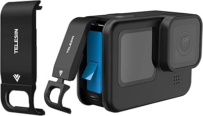 Couvercle de batterie en aluminium telesin pour gopro hero 11 hero 10 hero