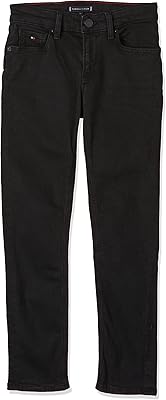 Jean scanton slim noir usé pour garçon