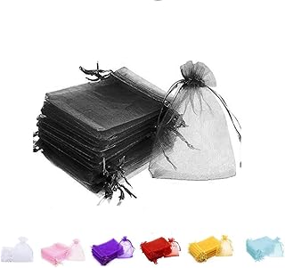 100 pièces sacs en organza avec cordon de serrage, sacs à bijoux 7