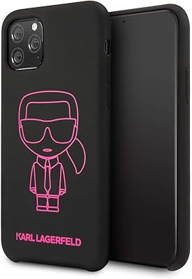 Coque de protection en silicone karl lagerfeld pour iphone 11 pro de klhcn58silflpbk