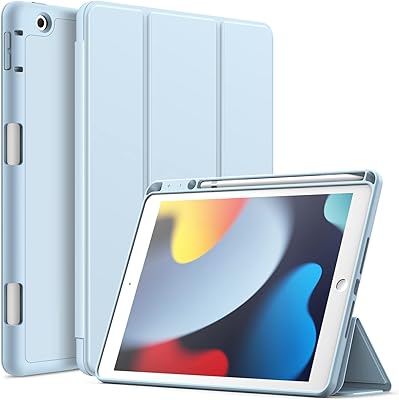 Coque jetech pour ipad 10,2 pouces 2020/2021/2019 (9e/8e/7e génération) avec porte-stylo, coque fine