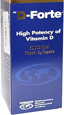 Vitamine d 2 d forte 50 000 ui capsules d'euro pharma, 12 capsules