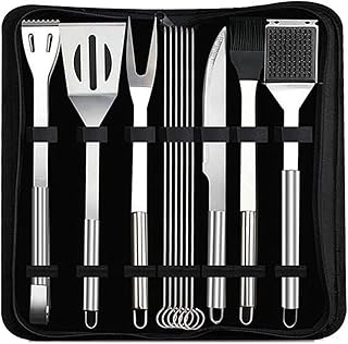 Ensemble d'accessoires de barbecue en céramique 12 outils avec sac de transport
