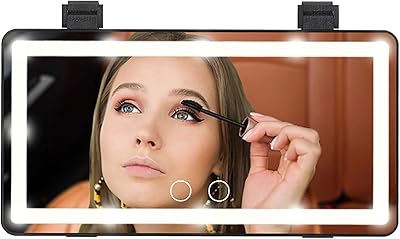 Miroir led pour rétroviseur de voiture avec lumière, lampe de maquillage de voiture