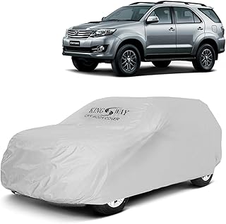 Housse de carrosserie anti-poussière kingsway pour toyota fortuner (modèle : 2008-2017) (argent mat