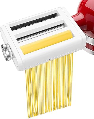 Accessoire pour machine à pâtes lexi pour mixeurs kitchenaid, ensemble 3 en 1 comprenant un coupe-spaghetti, un rouleau à pâtes et un coupe-phytoxine, des accessoires de pâtes durables pour kitchenaid. Diaytar Sénégal : Des promotions qui ont du sens