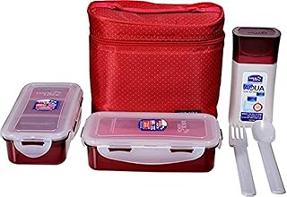 Boîte à lunch lock & lock, lot de 5 pièces, rouge hpl758dr