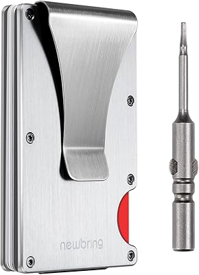 Porte-cartes de crédit fin rfid pour homme, pince à billets en aluminium