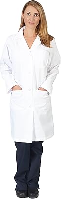 Blouse de laboratoire unisexe de 40 pouces, blouse médicale professionnelle à manches longues