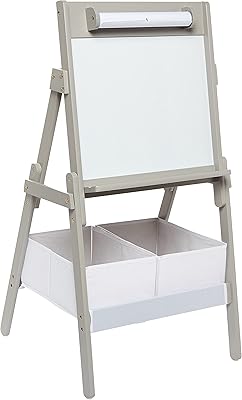 Chevalet de tableau blanc classique pour enfants delta + rangement, couronne grise, 1