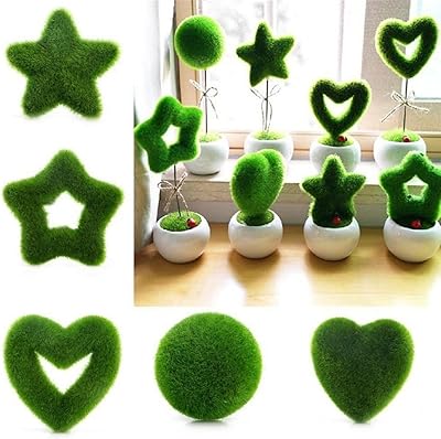 5 pièces simulation créative plantes vertes en pot plantes fluides amour étoile artificielle