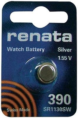 Pile de montre renata 390 en oxyde d'argent 1,55 v (sr1130sw)