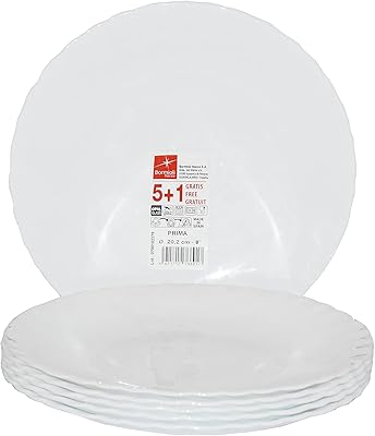 Ensemble d'assiettes à dessert bormioli rocco prima 20 cm 6 pièces