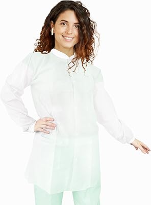 Sarrau de laboratoire ezgoodz sms 40 g/m2 avec poignets tricotés, col, 3 poches