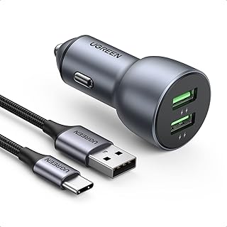 Kit de chargeur de voiture rapide ugreen avec câble usb c qc 36w