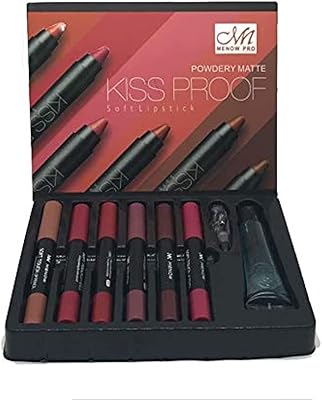 Ensemble de rouge à lèvres mat mn kiss proof, ensemble de 6 pièces
