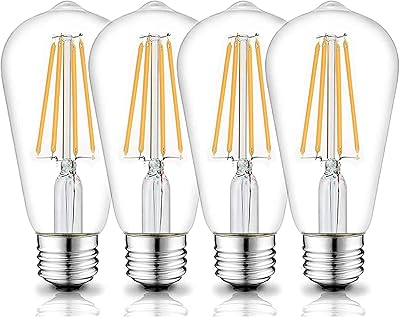 Ampoule led e27 ampoules à économie d'énergie intensité variable 6w st64