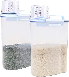 Récipients de conservation de céréales sans bpa avec couvercles en plastique de qualité