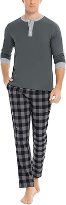 Pyjama en coton pour hommes dwaraha, pyjama 2 pièces long et confortable 100%