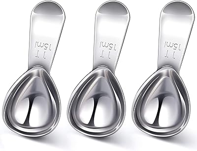 Alikdon 3 pièces cuillère à café en acier inoxydable manche court cuillères à