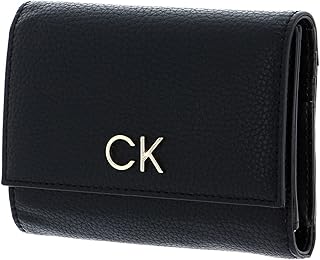 Portefeuille à trois volets relock pour femme par calvin klein, ck noir, taille