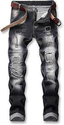 Zurdox jeans pour hommes, jeans à jambes larges, pantalons amples à jambes droites