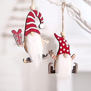 Lot de 2 poupées de noël betsari - kits d'ornements d'elfe du père