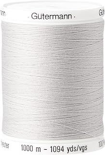 Fil à coudre gutermann en polyester, 1000 mètres, gris brouillard (0038)