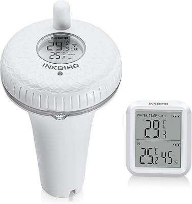 Thermomètre et récepteur de piscine sans fil inkbird ibs-p02r avec écran