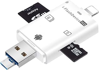 Lecteur de carte mémoire ramanl lightning iflash usb micro sd sdhc