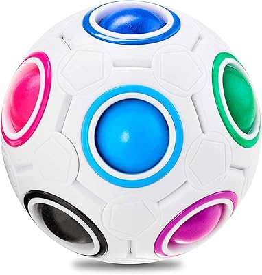 Puzzle de boule de cube de vitesse 3d magique de couleur arc-en-ciel, jouet