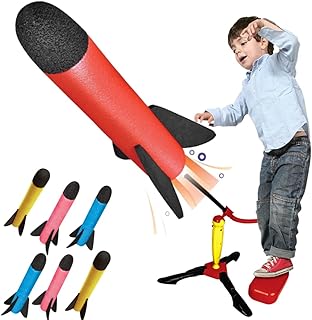 Jouet lance-roquettes mamfactory pour enfants lance jusqu'à 100 pieds 6 fusées en mousse