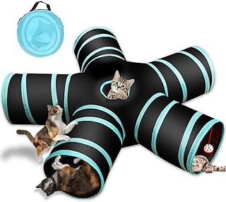 Jouet tunnel pour chat à 5 voies, maison de jeu pliable pour chat