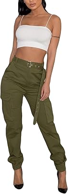 Pantalon cargo pour femme, pantalon de style militaire pour femme, pantalon décontracté taille