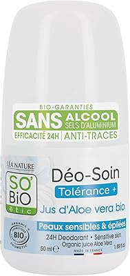 Déodorant bio sobio pour peaux sensibles, unisexe, extrait d'aloe vera, 50 ml