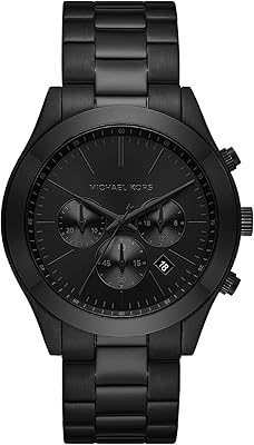 Chronographe slim runway michael kors pour hommes montre en acier inoxydable taille du