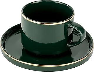 Tasse et soucoupe royalford royal green thin bone design 200 ml