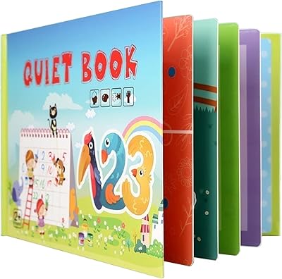 Livre d'apprentissage pour enfants scoop mazghali, livre silencieux réutilisable et activités d'apprentissage préscolaire